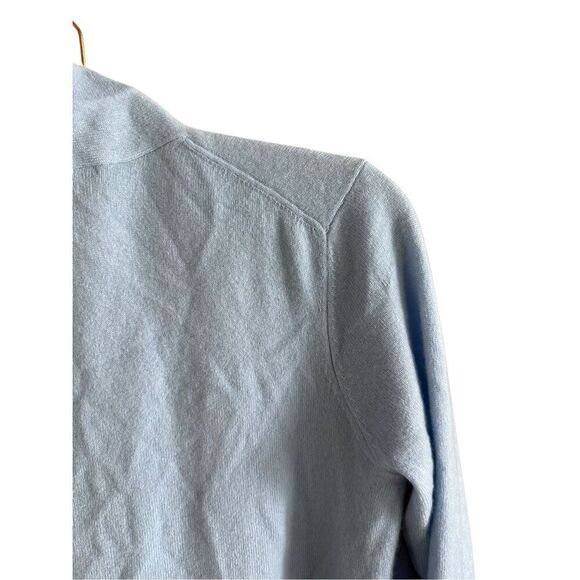 Soft by Naadam Womens Light Blue 100% Cashmere Open Front Cardigan Size Small - Picture 2 of 16
